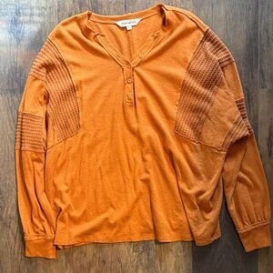 DAVI & DANI Orange Long Sleeve Top